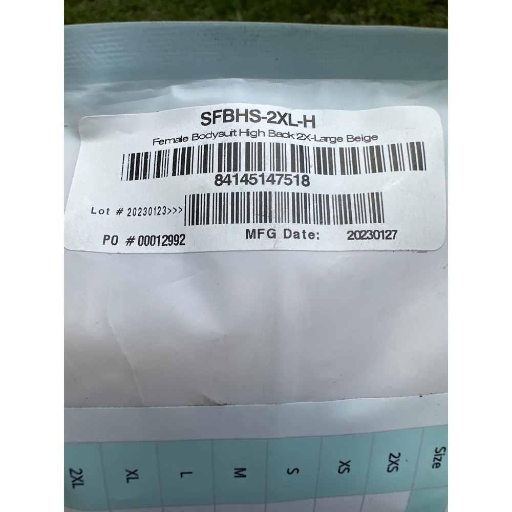 Marena Recovery SFBHS Girdle High Back Compression Bodysuit Beige 2XL-H NEW - Picture 3 of 4
